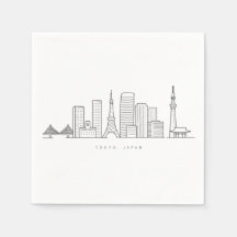 Minimalist Tokyo Skyline Illustration