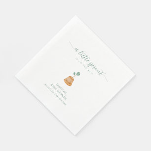 Serviette En Papier Minimaliste Bohème Little Sprout Garden Baby Showe