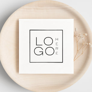 Serviette En Papier Minimaliste d'événements d'entreprise du logo d'en