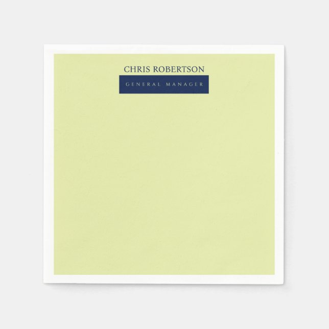 Serviette En Papier Minimaliste Moderne Simple (Devant)
