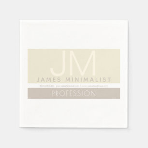 Serviette En Papier Minimaliste moderne Taupe Tons Terre