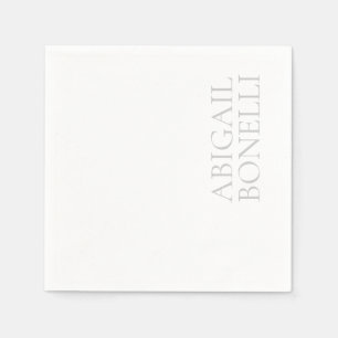 Serviette En Papier Minimaliste professionnel moderne gris blanc audac