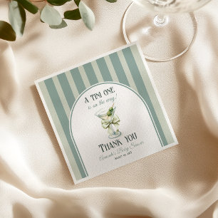 Serviette En Papier Minimaliste Rétro Noeud Papillon Tini One Martini