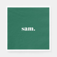 Minimaliste texte personnalisé gras vert