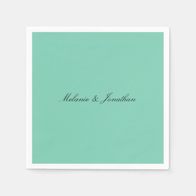 Serviette En Papier Mint Pastel (Devant)