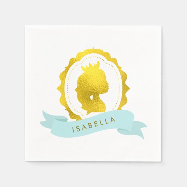 Serviette En Papier Mint Princess Cameo Anniversaire (Devant)