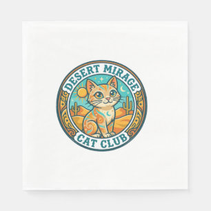 Serviette En Papier Mirage du désert Chat Idée cadeau pour maman de ch