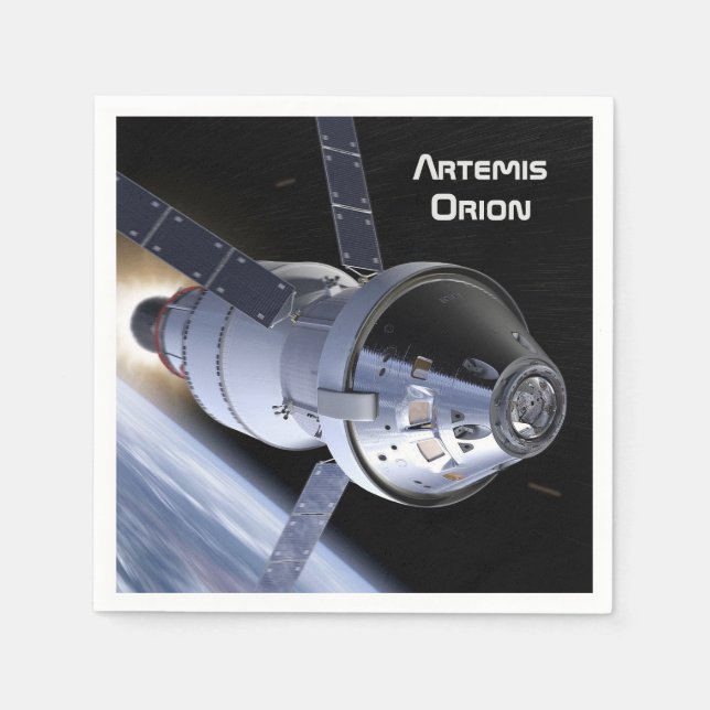 Serviette En Papier Mission Artemis Orion SLS Moon (Devant)