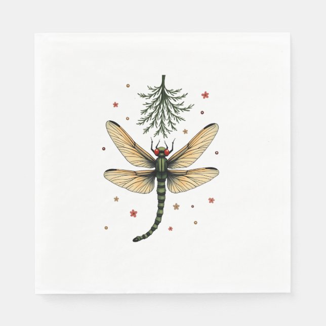 Serviette En Papier Mistletoe Kiss (Devant)