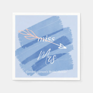 Serviette En Papier Mlle à Mme peinture bleu crépusculaire Swash