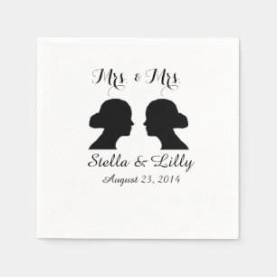 Serviette En Papier Mme et Mme Mariage Napkins