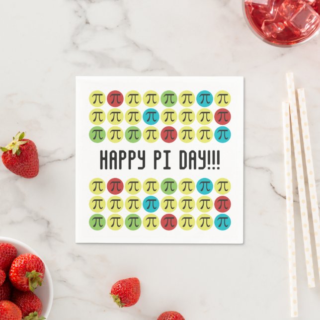 Serviette En Papier Mod Pi - Happy Pi Day Party Papier Napkins (En situation)