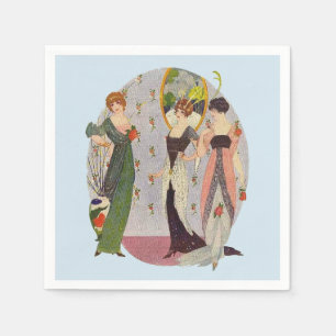 Serviette En Papier Mode vintage de dames des années 1920