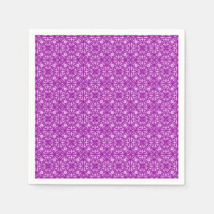Serviette En Papier Modèle Damask médiéval, améthyste violet