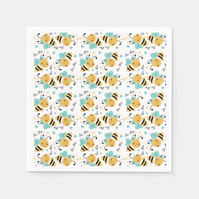 Serviette En Papier Modèle de bourdon Mien d'abeille (Devant)