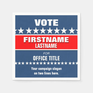 Serviette En Papier Modèle de campagne électorale politique