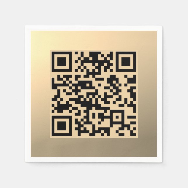 Serviette En Papier Modèle de code QR instantanément modifiable | Faux (Devant)