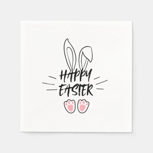 Serviette En Papier Modèle de Joyeuses Pâques (Devant)