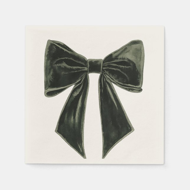 Serviette En Papier Modèle de Noël avec silhouette d'arbre (Devant)