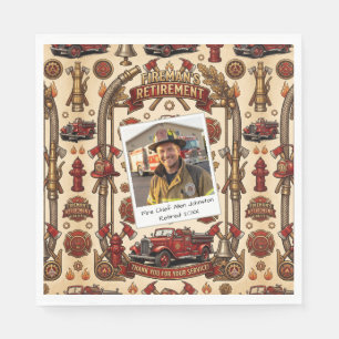 Serviette En Papier Modèle de photo pour la fête de retraite d'un pomp