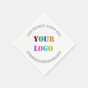 Serviette En Papier Modèle de serviettes promotionnelles du logo de l'
