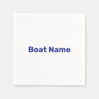 Modèle de texte blanc et bleu pour nom de bateau