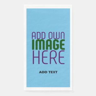 SERVIETTE EN PAPIER MODELE DE TEXTE D'IMAGE BLEU CIELO SWAG ÉDITABLE M