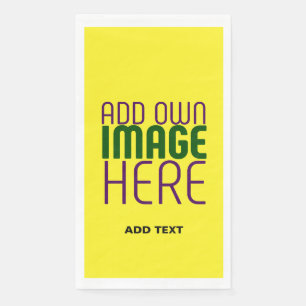 SERVIETTE EN PAPIER MODELE DE TEXTE D'IMAGE JAUNE CLAIR ÉDITABLE MODER