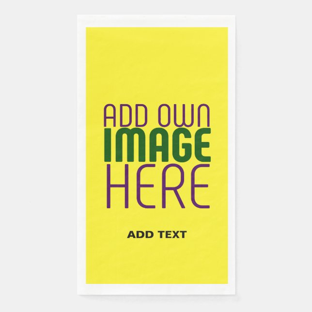 SERVIETTE EN PAPIER MODELE DE TEXTE D'IMAGE JAUNE CLAIR ÉDITABLE MODER (Devant)