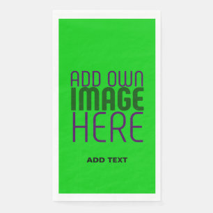 SERVIETTE EN PAPIER MODELE DE TEXTE D'IMAGE VERT CITRON ÉDITABLE MODER