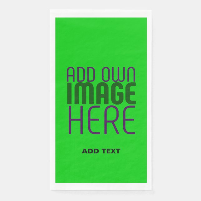 SERVIETTE EN PAPIER MODELE DE TEXTE D'IMAGE VERT CITRON ÉDITABLE MODER (Devant)