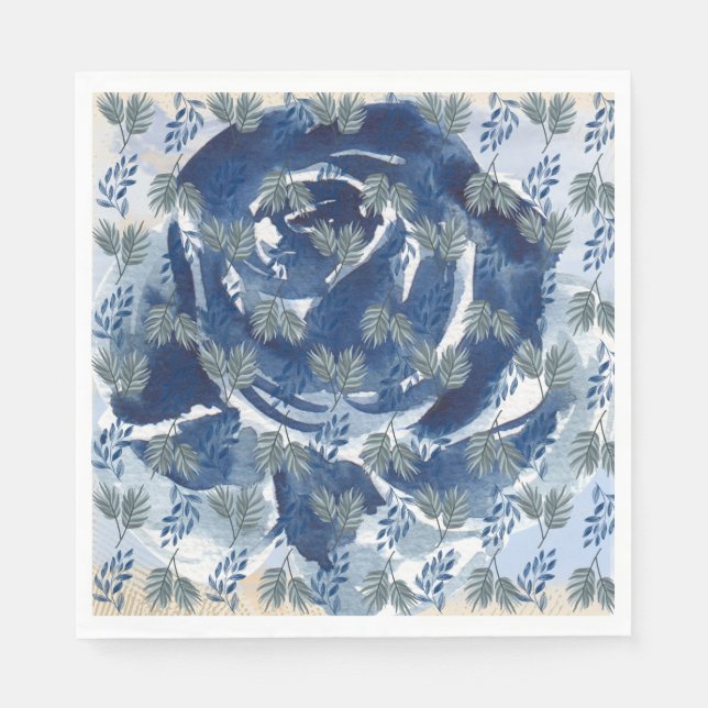 Serviette En Papier Modèle floral (Devant)
