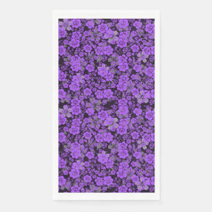 Serviette En Papier Modèle floral 15.Purple.b Black BG