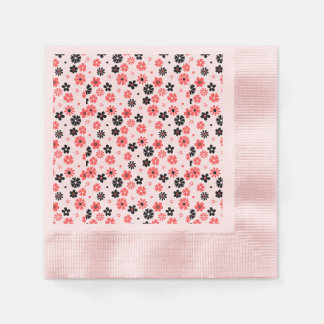 Serviette En Papier Modèle floral Monogramme moderne