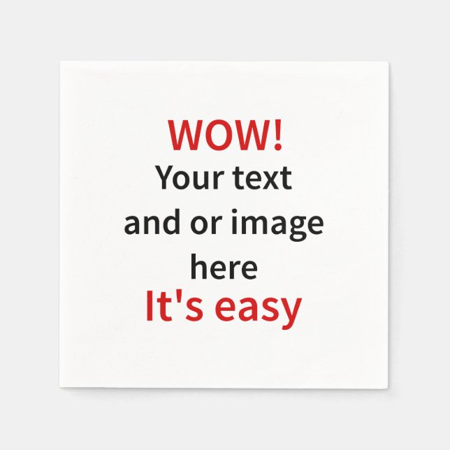 Serviette En Papier Modèle personnalisable (Devant)