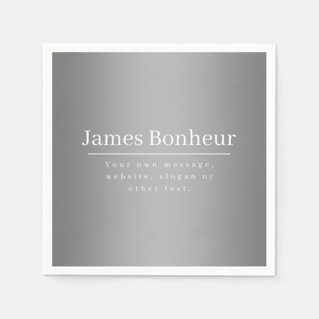 Serviette En Papier Modèle promotionnel modifiable pour les entreprise (Devant)