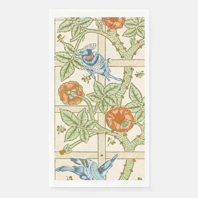 Serviette En Papier Modèle sans couture de treillis de William Morris  (Devant)