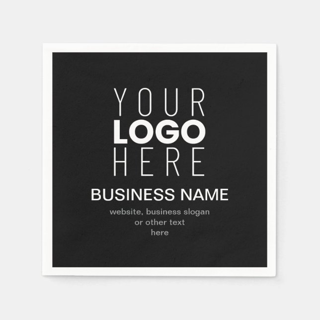 Serviette En Papier Modèle simple moderne pour le logo de votre entrep (Devant)