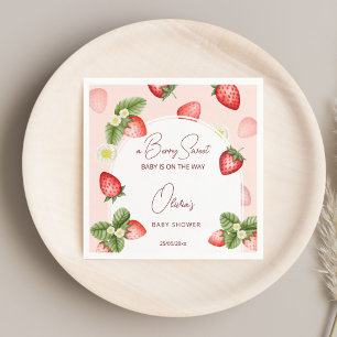 Serviette En Papier Modèle sucré baby shower fraise