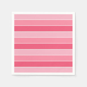 Serviette En Papier Modèle vierge rayé rose rouge blanc personnalisé