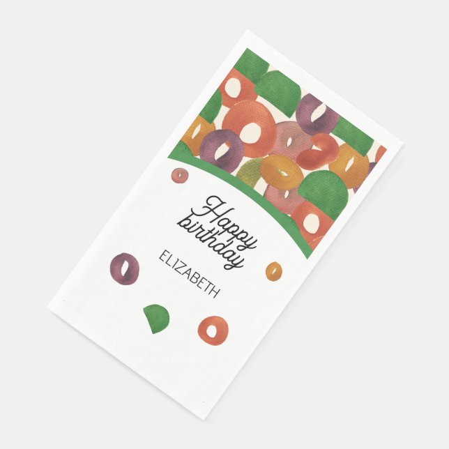 Serviette En Papier Modern Artistic Autumn Colorful Pattern (Coin)