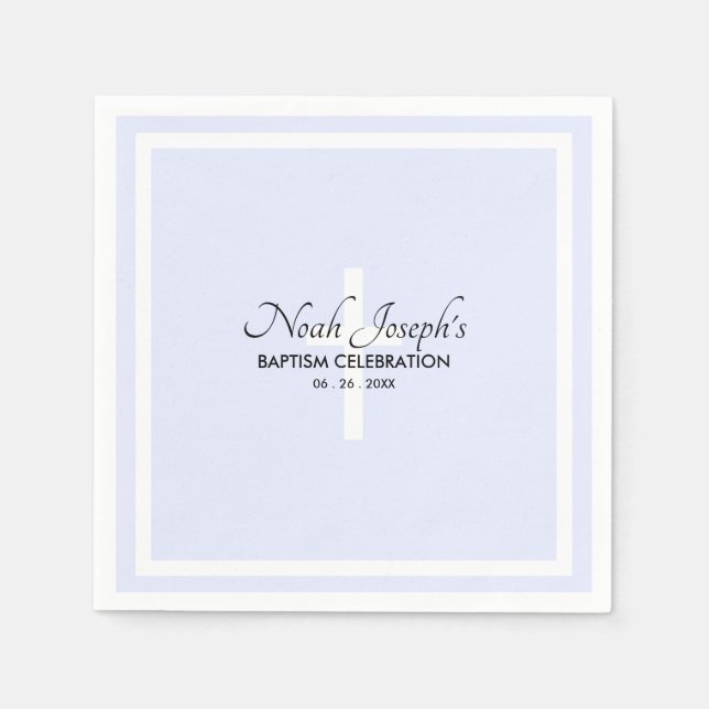 Serviette En Papier Modern BAPTISM Event Paper Party Napkin (Devant)