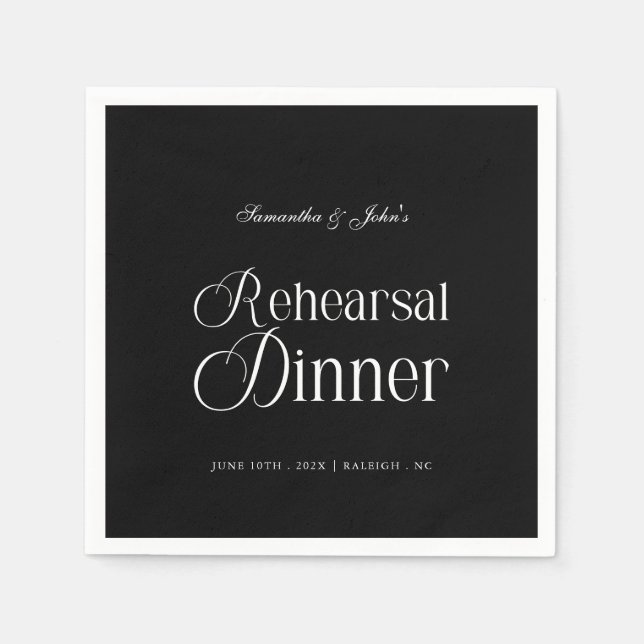 Serviette En Papier  Modern Chic Rehearsal Dinner (Devant)