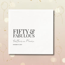 Modern Fifty and Fabulous Bold 50th Birthday Party