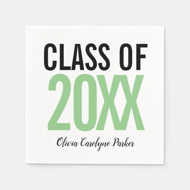 Serviette En Papier  Modern Graduation CLASS OF  (Devant)