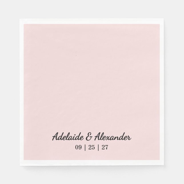 Serviette En Papier Modern Pink Blush (Devant)