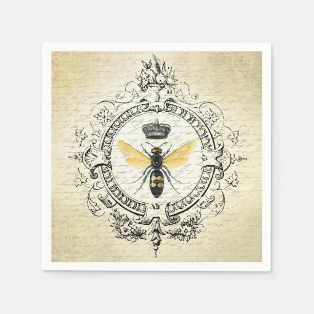 Serviette En Papier modern vintenfrenqueen bee (Devant)