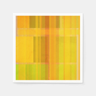 Serviette En Papier Moderne Abstrait | Couleurs Citronnées Colorées