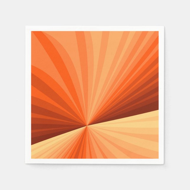 Serviette En Papier Moderne Abstrait Orange Rouge Vanille Graphique Fr (Devant)