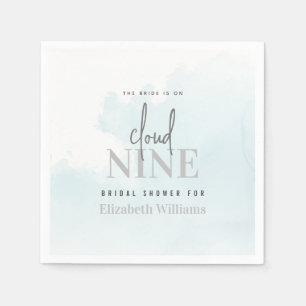 Serviette En Papier Moderne chic La mariée est sur nuage 9 Fête des ma